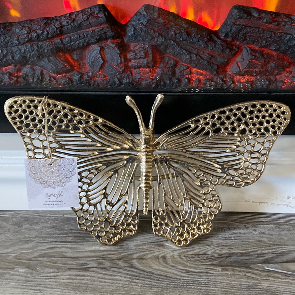 NWT large Gold Butterfly